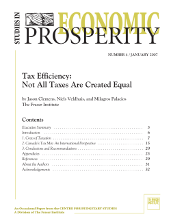 Tax Efficiency: Not All Taxes are Created Equal