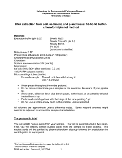 DNA extraction - soil