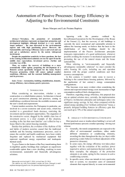 Automation of Passive Processes: Energy Efficiency in