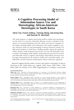 A Cognitive Processing Model of Information Source Use and