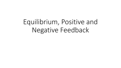 Equilibrium, Positive and Negative Feedback