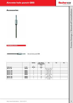 Aircrete hole punch GBS