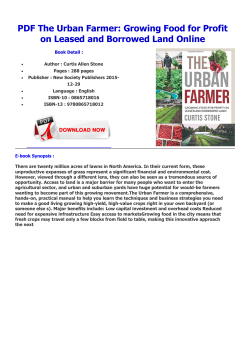 PDF The Urban Farmer: Growing Food for Profit on