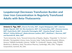 Luspatercept Decreases Transfusion Burden and Liver Iron