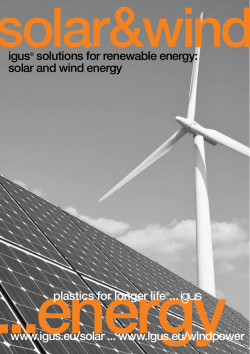 plastics for longer life&reg;... www.igus.eu/solar www.igus.eu