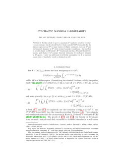 Stochastic maximal L p - Analysis Group TU Delft