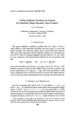 A Sharp Sufficient Condition for Solution of a