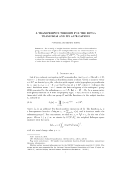 A TRANSFERENCE THEOREM FOR THE DUNKL TRANSFORM