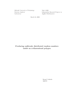 Producing uniformly distributed random numbers inside an n