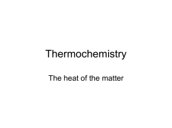 Thermochemistry