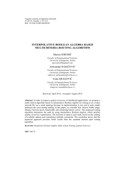 interpolative boolean algebra based multicriteria routing algorithm