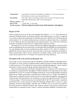 The title of project: Electron induced reactions in pre-biotic