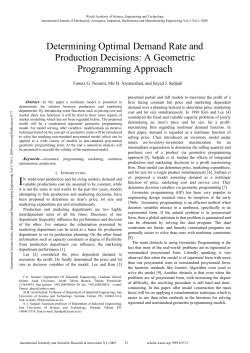 Determining Optimal Demand Rate and Production Decisions: A