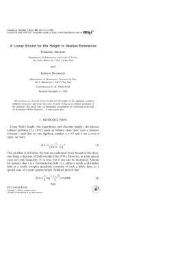 A Lower Bound for the Height in Abelien Extensions