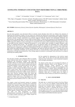 estimating nitrogen concentration from directional chris/proba data