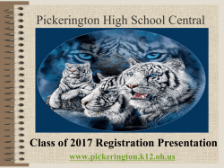 High School Registration - Pickerington Local School District