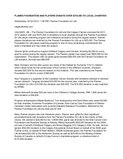 Flames Foundation and Players Donate Over