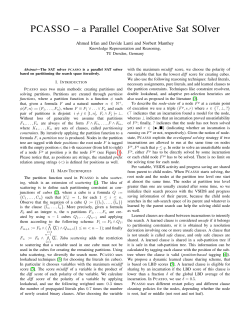PCASSO &ndash; a Parallel CooperAtive Sat SOlver