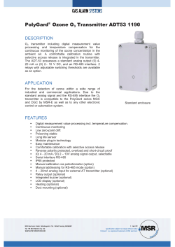 PolyGard&reg; Ozone O3 Transmitter ADT53 1190