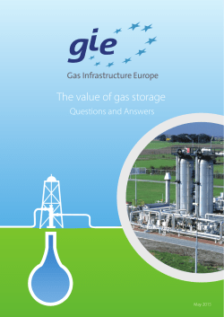 The value of gas storage - Gas Infrastructure Europe
