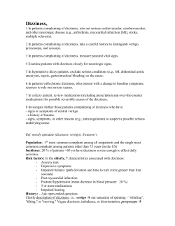 Dizziness - UBC Wiki