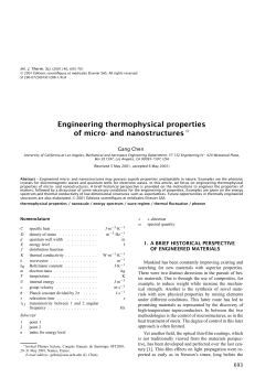 Engineering thermophysical properties of micro
