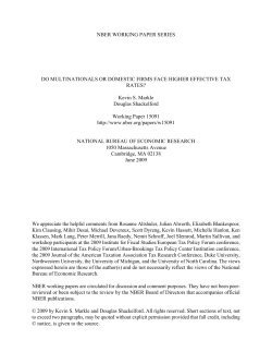 Do Multinationals or Domestic Firms Face Higher Effective Tax Rates?