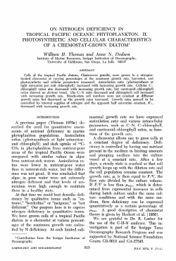 on nitrogen deficiency in tropical pacific oceanic phytoplankton. ii