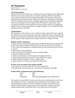 Carolina Investigations for AP Chemistry: Guided Inquiry Lab Kits
