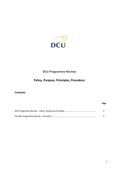 PPR Policy and Procedures