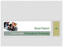 Niner Talent - Human Resources | UNC Charlotte