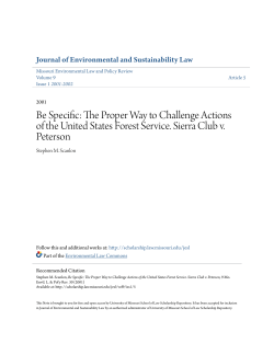 The Proper Way to Challenge Actions of the United States Forest