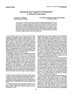 Education and Cognitive Development: A Natural Experiment