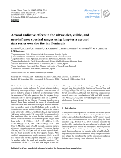 Aerosol radiative effects in the ultraviolet, visible, and near