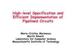 High-Level Specification and Efficient