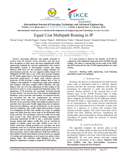 Equal Cost Multipath Routing in IP