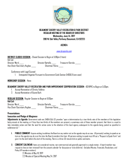 Agenda Regular Meeting ​ June 14, 2017 - Beaumont
