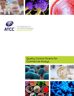 Quality Control Strains for Commercial Assays