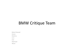 BMW Critique Team