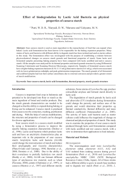Effect of biodegradation by Lactic Acid Bacteria on physical