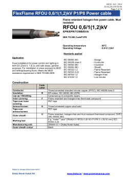 RFOU 0,6/1(1,2)kV - Draka Norsk Kabel