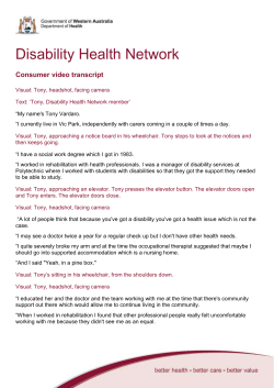 Disability Health Network: consumer video transcript
