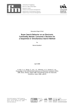 Consumer`s Decision for a Sequential or Simultaneous Search Method
