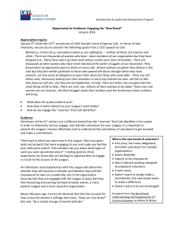 MLD &ndash; January 2016 Guidance