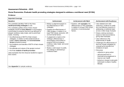 NCEA Level 2 Home Economics (91304) 2016