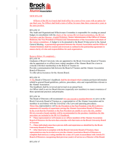 NEW BYLAW Officers of the BUAA board shall hold office for a term