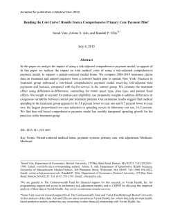 Bending the Cost Curve? Results from a