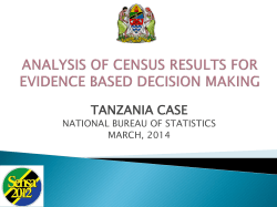 TOWARDS 2012 POPULATION AND HOUSING CENSUS
