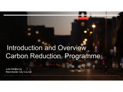 Our Manchester*s Carbon Reduction Programme