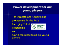 Power development for our young players